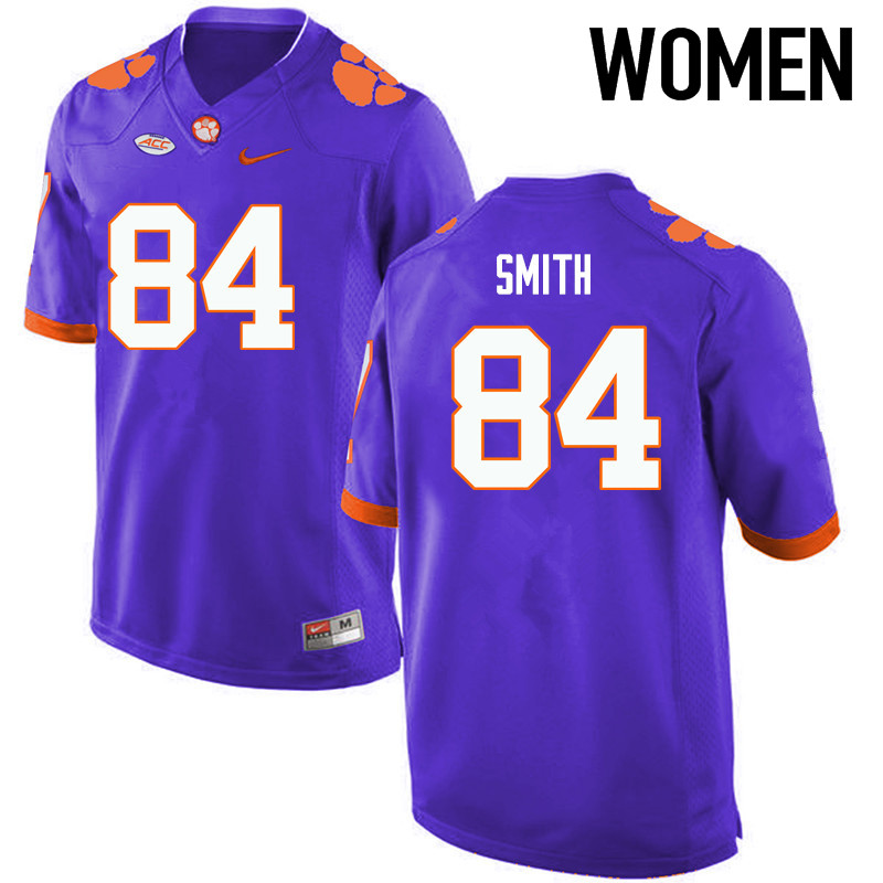 Women Clemson Tigers #84 Cannon Smith College Football Jerseys-Purple